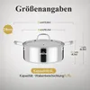Topf 24cm 4L Edelstahl Kochtopf Induktion mit Produktbild-Vorschau 2