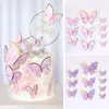 Hochwertige Lila Schmetterling 3D Cake Topper Set für Produktbild-Vorschau 5