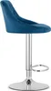 Hocker da bar per sala da pranzo High Kast - Velluto blu Anteprima dell’immagine prodotto 4