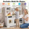 COSTWAY dětská kuchyňka, dřevěná kuchyňská sada s Náhled obrázku produktu 5