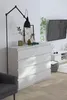 Bílá komoda se zásuvkami, 120 cm, 8 zásuvek, vhodná do Náhled obrázku produktu 5