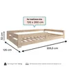 Need Sleep montessori letto basso per bambini 120x200 cm Anteprima dell’immagine prodotto 4