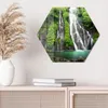 DEQORI Glasbild Echtglas 55x48 cm 'Zwillingswasserfall' Produktbild-Vorschau 3