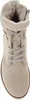 A top-down view of a beige lace-up boot with a fur lining. Produktbild-Vorschau