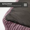 Close-up of the underside of a dog bed, showing the anti-slip material and the corduroy fabric. Produktbild-Vorschau