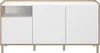 Buffet MORPHOS - L 150 x P 40 x H 74,5 cm - Blanc/Chêne - 3 Voir les images du produit 4