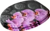 A toilet seat with a floral pattern. Produktbild-Vorschau