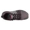 A top-down view of a single gray and black athletic shoe. Voir les images du produit