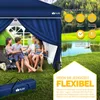 tillvex Pavillon 3x3m Blau - mit 4 Seitenteilen wasserdicht Produktbild-Vorschau 8