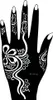 Henna Tattoo Schablone für die linke Hand Produktbild-Vorschau 1