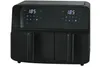 A black dual-basket air fryer is shown against a white background. Náhľad obrázku produktu