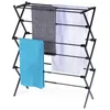 Étendoir vertical extensible en métal réglable, noir Voir les images du produit 2