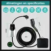 Hexinex Type 2 Schuko, draagbaar autoladingskabel, 3,68 kW Productafbeelding-voorbeeld 9