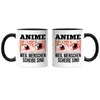 Anime Weil Menschen Scheiße Sind Tasse Schwarz Geschenkidee Produktbild-Vorschau 3