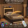 Łóżko jednoosobowe UnboxG, 90x200 cm, z pojemnikiem na Podgląd zdjęcia produktu 4