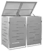 VidaXL Contenitore doppio 138x77,5x112,5 cm acciaio inox Anteprima dell’immagine prodotto 6