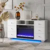 VANITII TV-Schrank mit kamin，TV-Lowboard mit Produktbild-Vorschau 2