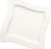 A white rectangular plate with wavy edges, presented on a white background. Produktbild-Vorschau