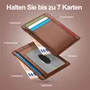 OKWISH Echtleder Slim Wallet Portmonee mit RFID Produktbild-Vorschau 8