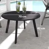 Outsunny Beistelltisch Balkontisch aus Metall Rund Produktbild-Vorschau 3