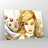 Bilder auf glas - Frau Sommer Blume - 100x70cm - Glasbilder Produktbild-Vorschau 4