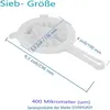Sieb Fein, 400 Mesh Haarsieb Nylon Sieb Mit Griffen Produktbild-Vorschau 3