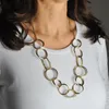 Steuer Modeschmuck Collierkette Metall 67+8cm gelb Produktbild-Vorschau 3