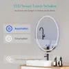 A bathroom mirror with LED lighting and touch controls, shown with a sink and faucet. Náhľad obrázku produktu