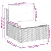 10-tlg. Garten-Sofagarnitur mit Kissen Schwarz Poly Rattan Produktbild-Vorschau 9