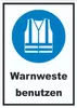 Warnweste benutzen Schild A6 (105x148mm) Produktbild-Vorschau 1