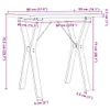 Design Esstisch Y-Gestell 80x50x75,5 cm Massivholz Kiefer & Produktbild-Vorschau 9