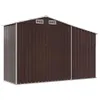 vidaXL Szopa ogrodowa brązowa 277x93x179 cm stal ocynkowana Podgląd zdjęcia produktu 5