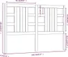 The Living Store Kopfteil Grau 166x4x100 cm Massivholz Produktbild-Vorschau 7