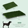 PawHut Welpentoilette Hundetoilette mit 2 Grasmatte Tablett Produktbild-Vorschau 3