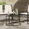 vidaXL Kaffeetisch Set 2 stk. 55 x 55 x 45 cm Stahl Produktbild-Vorschau 2