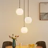 Lindby Hängelampe Jurian, Ø 32 cm, 3-flg., nickel/opal, Produktbild-Vorschau 2
