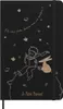 A black notebook with a drawing of the Little Prince and stars. Produktbild-Vorschau