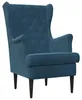 vidaXL Sessel Blau Samt Produktbild-Vorschau 1