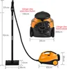 A diagram showing the dimensions of a steam cleaner and its accessories. Náhľad obrázku produktu