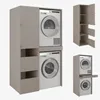 Hochschrank Badschrank für Waschmaschine und Trockner – Produktbild-Vorschau 4