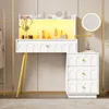 Coiffeuse Flieks avec tiroirs et étagère, coiffeuse avec Voir les images du produit 2