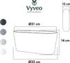 Vyveo - Blumentopf Varda - Hellgrau - 32x13x14 Produktbild-Vorschau 3