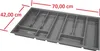 Besteckeinsatz Besteckkasten 80 cm Schubkasten grau Produktbild-Vorschau 1