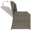 vidaXL 4-tlg. Garten-Lounge-Set mit Kissen Grau Poly Rattan Produktbild-Vorschau 7