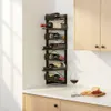 DanDiBo Stojan na víno kovový čierny rohový nástenný 70 cm Náhľad obrázku produktu 8
