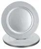 6x Platzteller Silber Glitzer Ø33cm Dekoteller leicht Produktbild-Vorschau 1