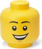 LEGO Storage Head  "Happy Boy", groß (gelb) Produktbild-Vorschau 1