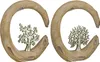 Gilde Dekoobjekt, rund, "Baum", Baummotiv, Kunstharz, Anteprima dell’immagine prodotto 5