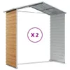 vidaXL Szopa ogrodowa Jasnobrązowa 191x215x198 cm Stal Podgląd zdjęcia produktu 10