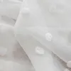 Rideau à panneaux avec pompons, style bohème, voile blanc, Voir les images du produit 5